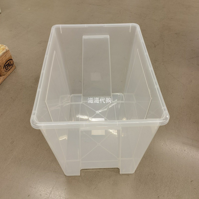 Transparent storage box, plastic cover with lid