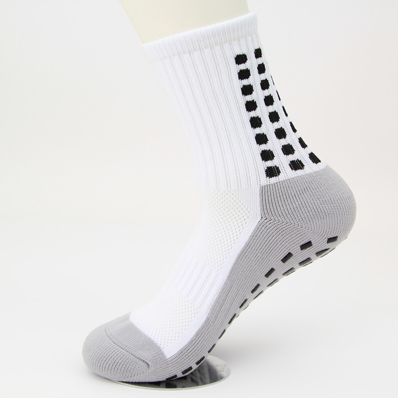 축구 양말 흰색 튜브 회색 바닥 1 쌍