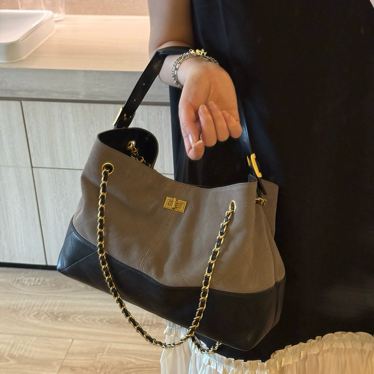 Компактная ретро универсальная сумка под мышку, цепочка, стиль Chanel