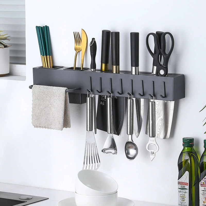 Подставка для кухонных ножей Настенное держатель для ножей без пробивания ножей держатель для хранения ножей Домашний простой кухонный нож полка