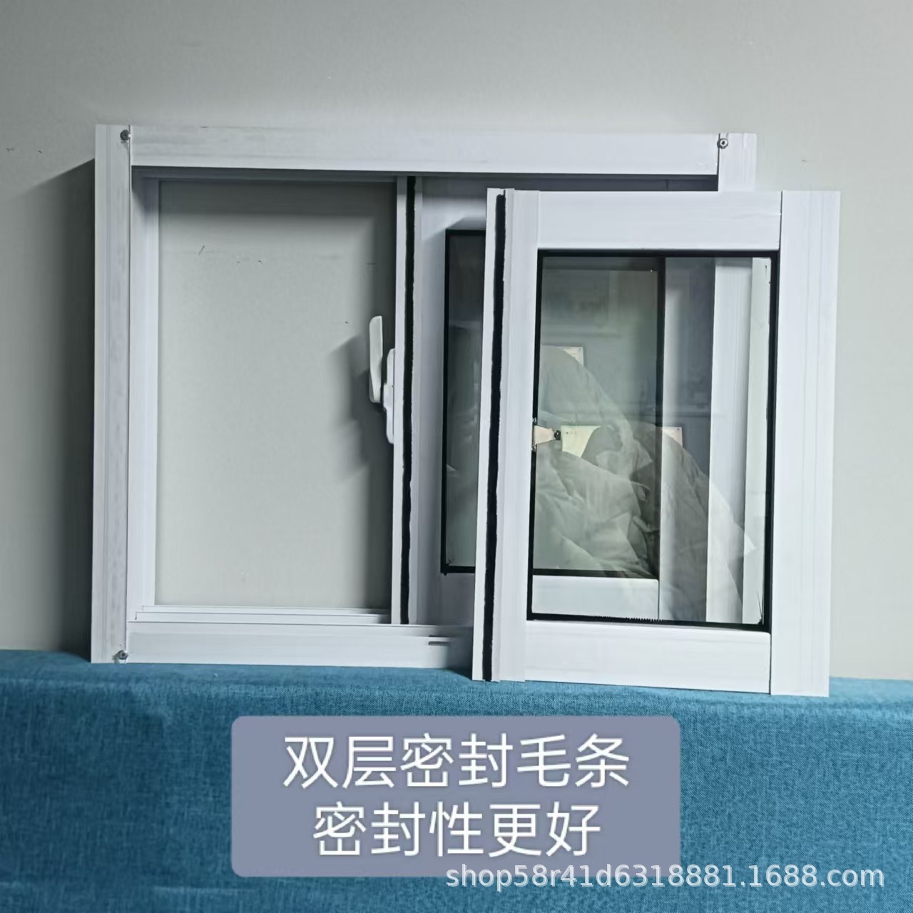 铝合金白色窗户小养殖场通风窗厕所窗厨房用推拉厂房窗框防盗窗