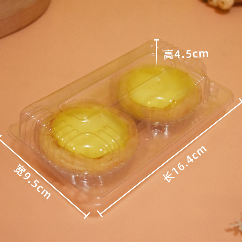 Caja de tarta de huevo 2/4/6 tartas de huevo embalaje de plástico transparente dos cuatro seis caja de embalaje desechable con hebilla punto Oeste