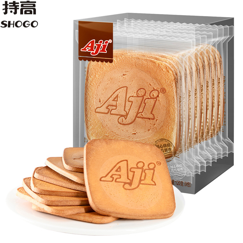 Aji 日式煎饼120g 烘焙鸡蛋饼干糕点心早餐休闲小吃零食品批发