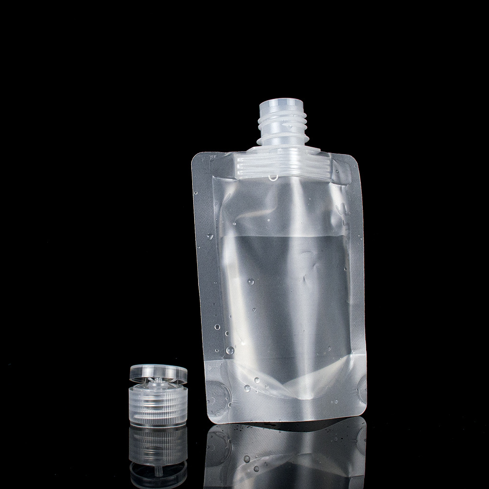 Kaizheng en stock 30ml loción esmerilada bolsa de viaje Portátil Bolsa de gel de ducha Flip bolsa de embalaje de la boquilla