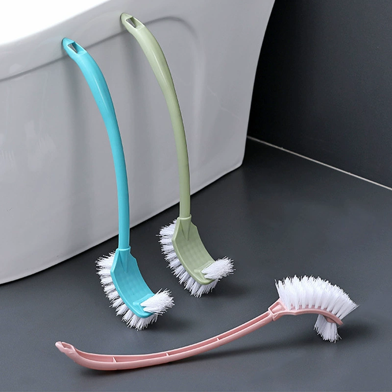 Домашняя щетка для ванной с длинной ручкой для чистки и оттирания toilet cleaning brush настенная двухсторонняя щетка для унитаза без слепых углов