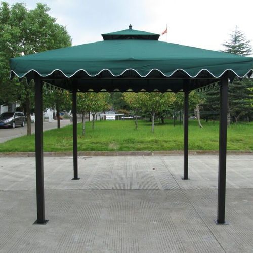 Outdoor Four Column Pavilion Iron Art Pavilion Outdoor Pavilion Courtyard Roman Tent Sunshade Canopy Car Show Tent 