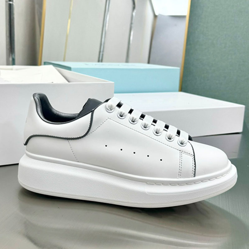 Weiße Herren Sneaker Aus Echtleder Mit Plateau Und Sohle_voghion.com