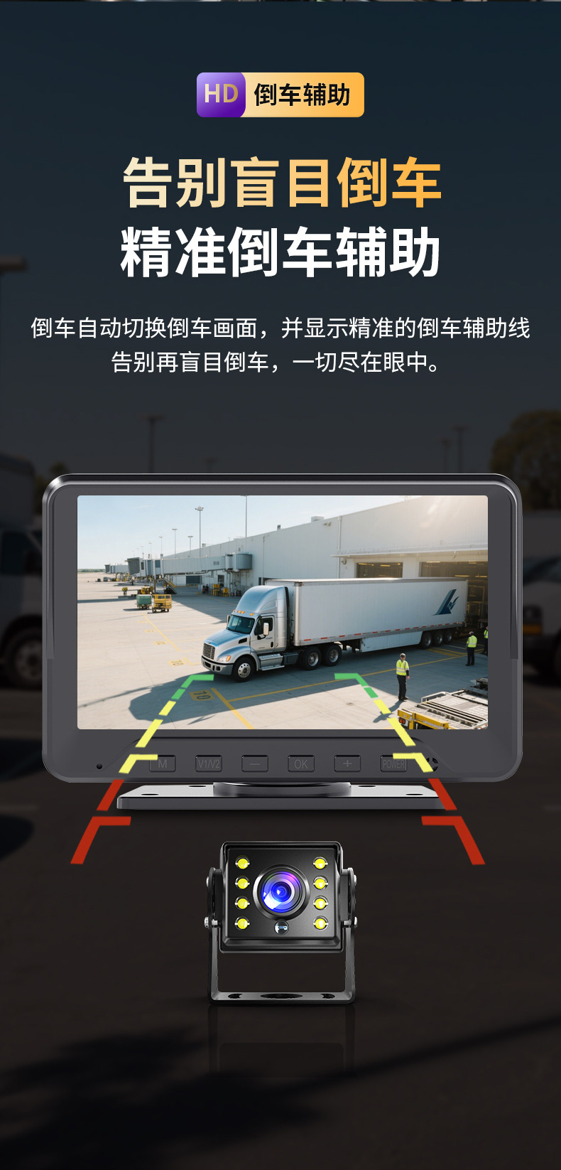 10inch Bsd Blind Spot Warning Vehicle-Mounted 7inch Dashcams + Bus Camera Aviation Reversing Image System