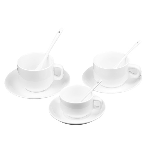 Milk Ceramic Coffee Cup Set White Cup Breakfast Cup Afternoon Tea Western Dinner Activity Household Gift Wholesale Foreign Trade