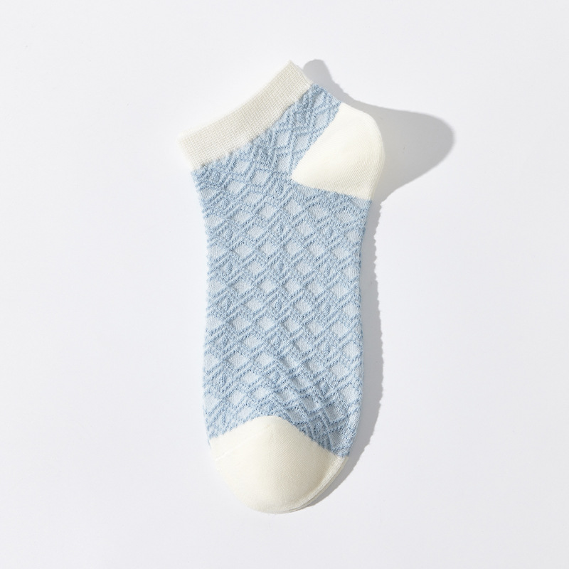 Nuevos calcetines de mujer de aspecto alto de estilo japonés de primavera y verano de algodón transpirable absorbente de sudor suave bajo-top Calcetines Bajos calcetines de mujer