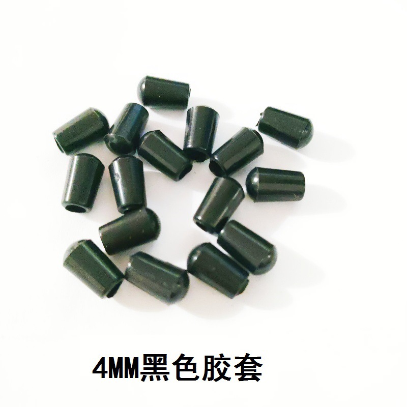 4MM黑色圆形管套钢管防尘帽 家具配件桌椅脚垫钢筋螺纹护套