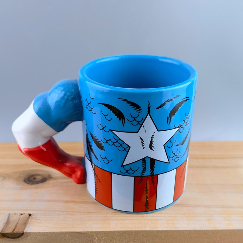 League of Legends Muscle Man Taza de cerámica Anime Capitán América Taza DeadPool Mug Taza de cerámica Taza de agua
