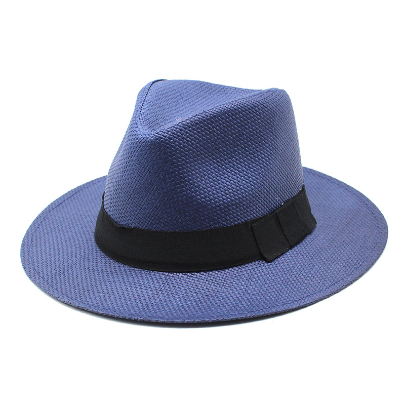 Amazon Men's And Women's Straw Hat Jazz Hat Sun Hat Outdoor Sunscreen Sunshade Beach Hat JZ-025