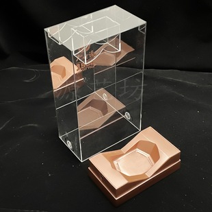 Simple Wine Packaging Box Custom Handmade Transparent Acrylic Wine Cover Liquor Transparent Sheet