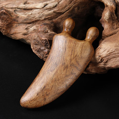 Authentic Argentine Green Sandalwood Facial Scraper with Nose Massage Comb, Nose Shaving, Neck Scraper, Eye Scraper Tool