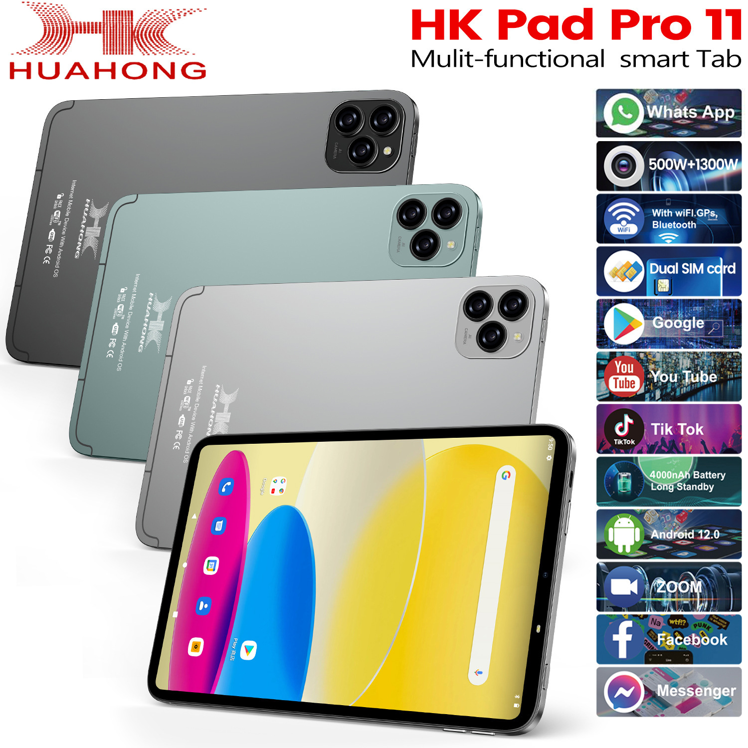 Qiao Bangzhu Hk Pad Pro11 Tablet 5g Card Full Network Access + Wifi Dual Mode + Independent Download