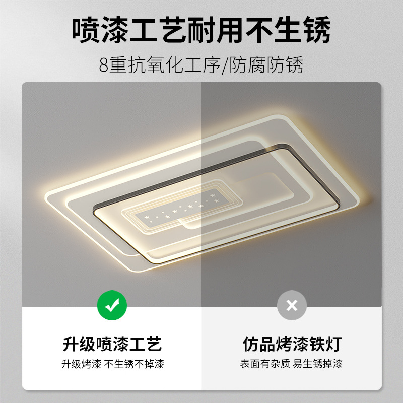 Luz de techo de la sala de estar romántica y creativa lámpara de dormitorio moderna y minimalista atmósfera doméstica llena de estrellas de la habitación luz de techo 448L