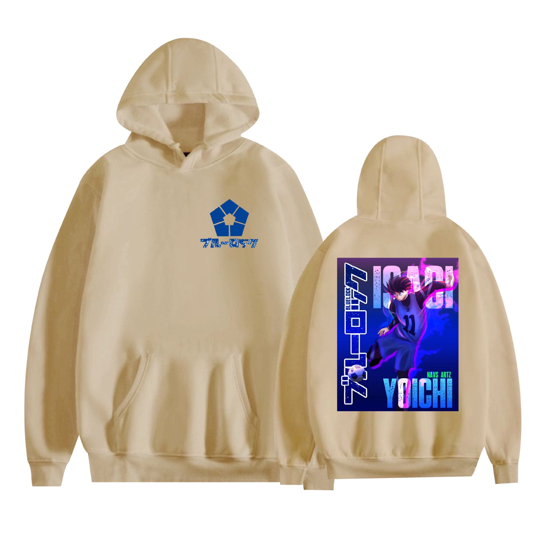 Nuevo estilo transfronterizo BLUE LOCK azul prisión animación periféricos hombres y mujeres suéter con capucha suelto casual