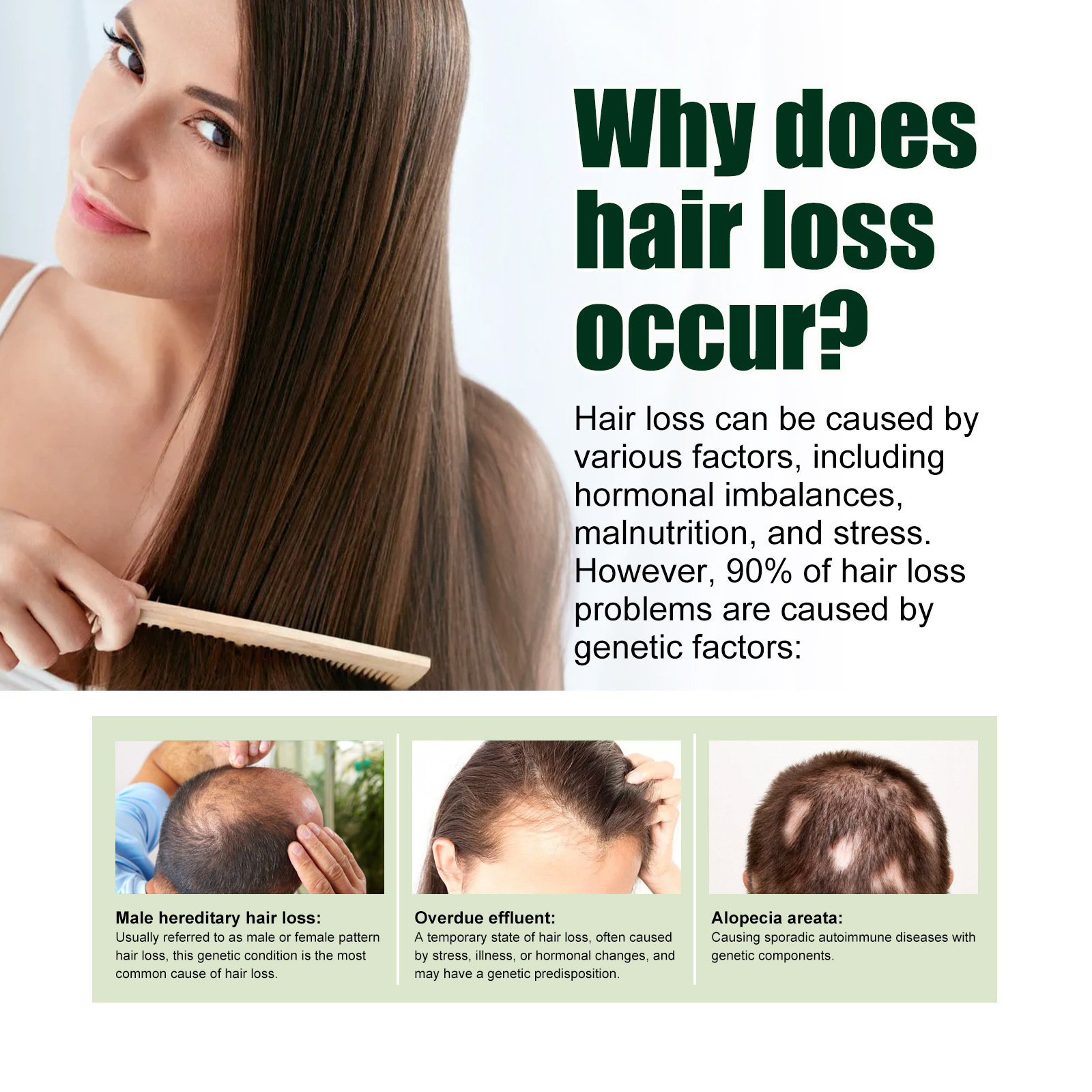 EELHOE Thick Hair Spray ravitsee, kosteuttaa, korjaa, vahvistaa hiuksia, ehkäisee hiustenlähtöä ja tekee hiuksista paksut._voghion.com