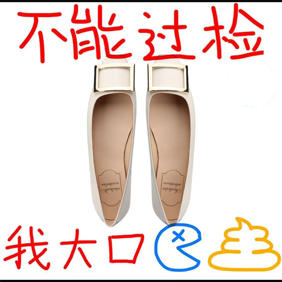 Sheepskin Version~~Rv Classic Square Buckle Flats for Women 2025 New Patent Leather Square Toe Flats Shoes for Women Shallow Mid-Heeled Shoes for Women