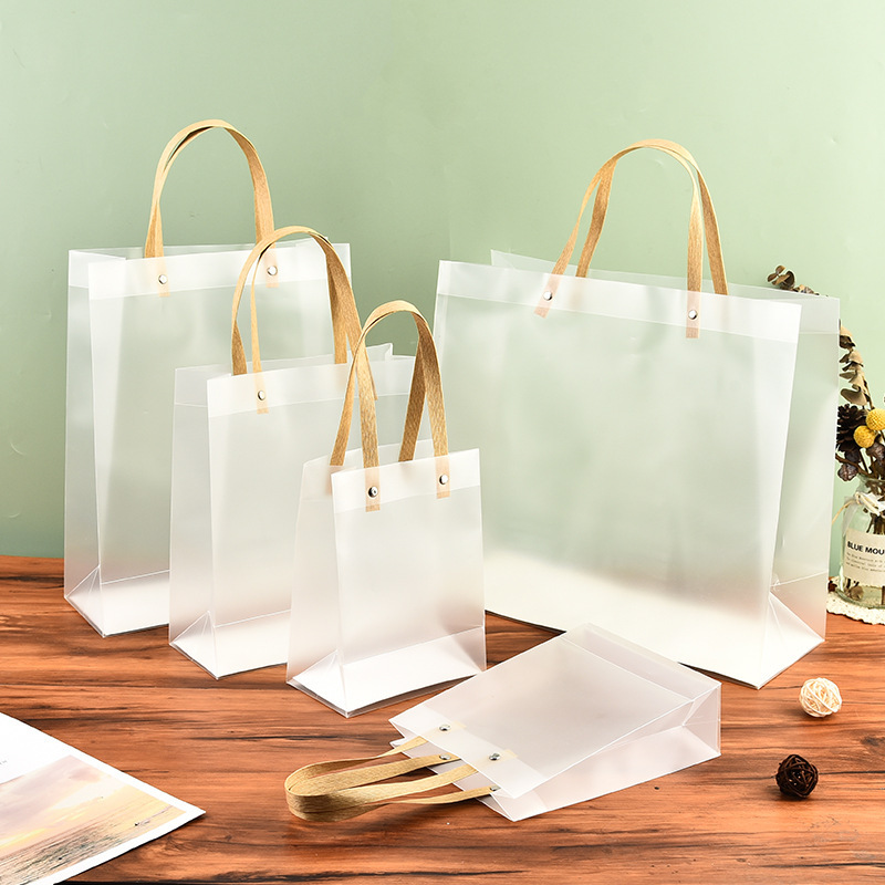 教師の日ppハンドバッグつや消しギフトppギフトバッグプラスチック透明紙ロープppポータブル衣類ショッピングバッグ|undefined