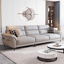 Nordic Technology Cloth Sofa Living Room Small Apartment Simple Modern New Three-Person Four-Person Household Straight Row Sofa