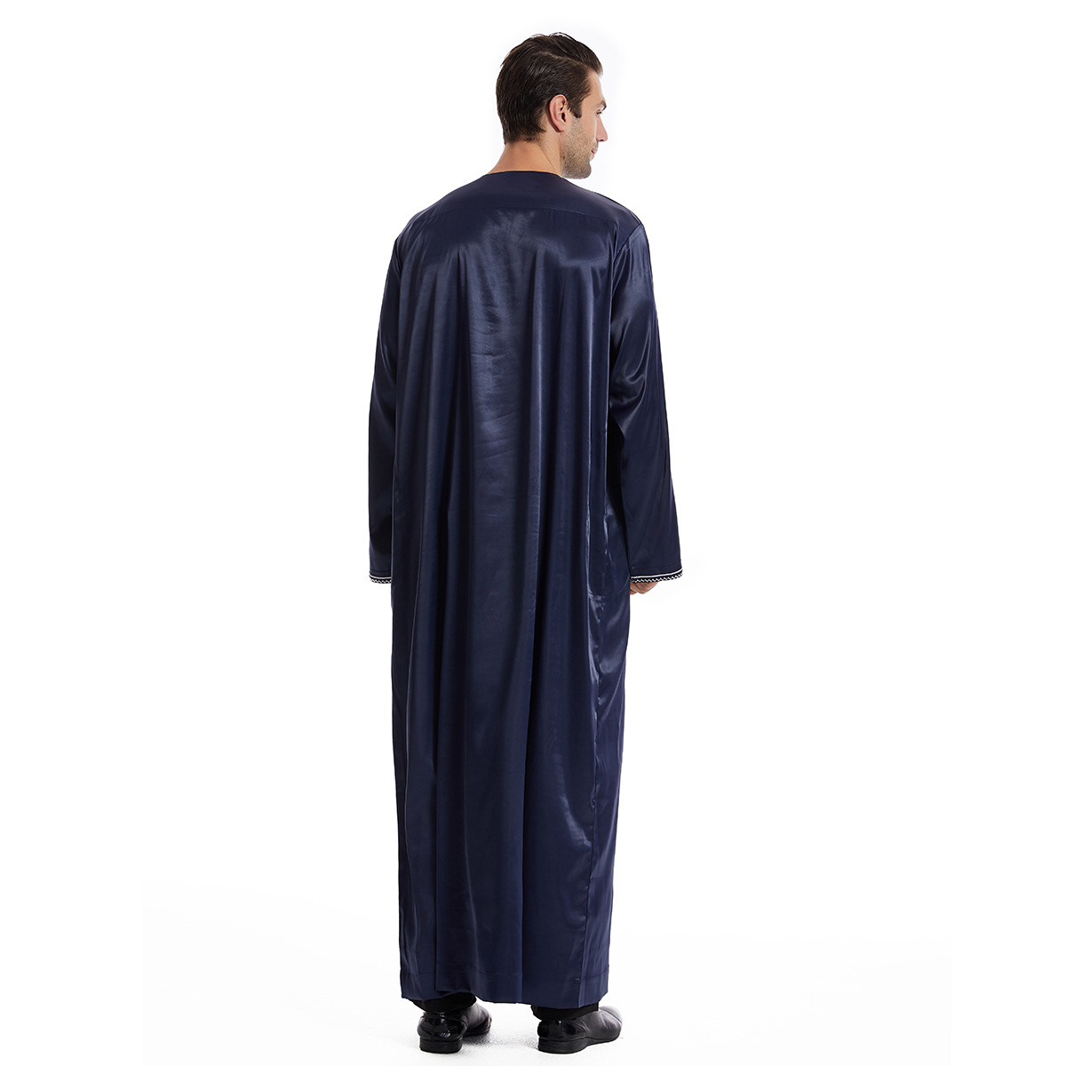 Pánské oblečení, pánská abája z Blízkého východu, jednoduchý muslimský kaftan_voghion.com
