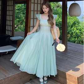 法式甜美百搭连衣裙学院风小个子夏季新款设计感2025年高级感穿搭