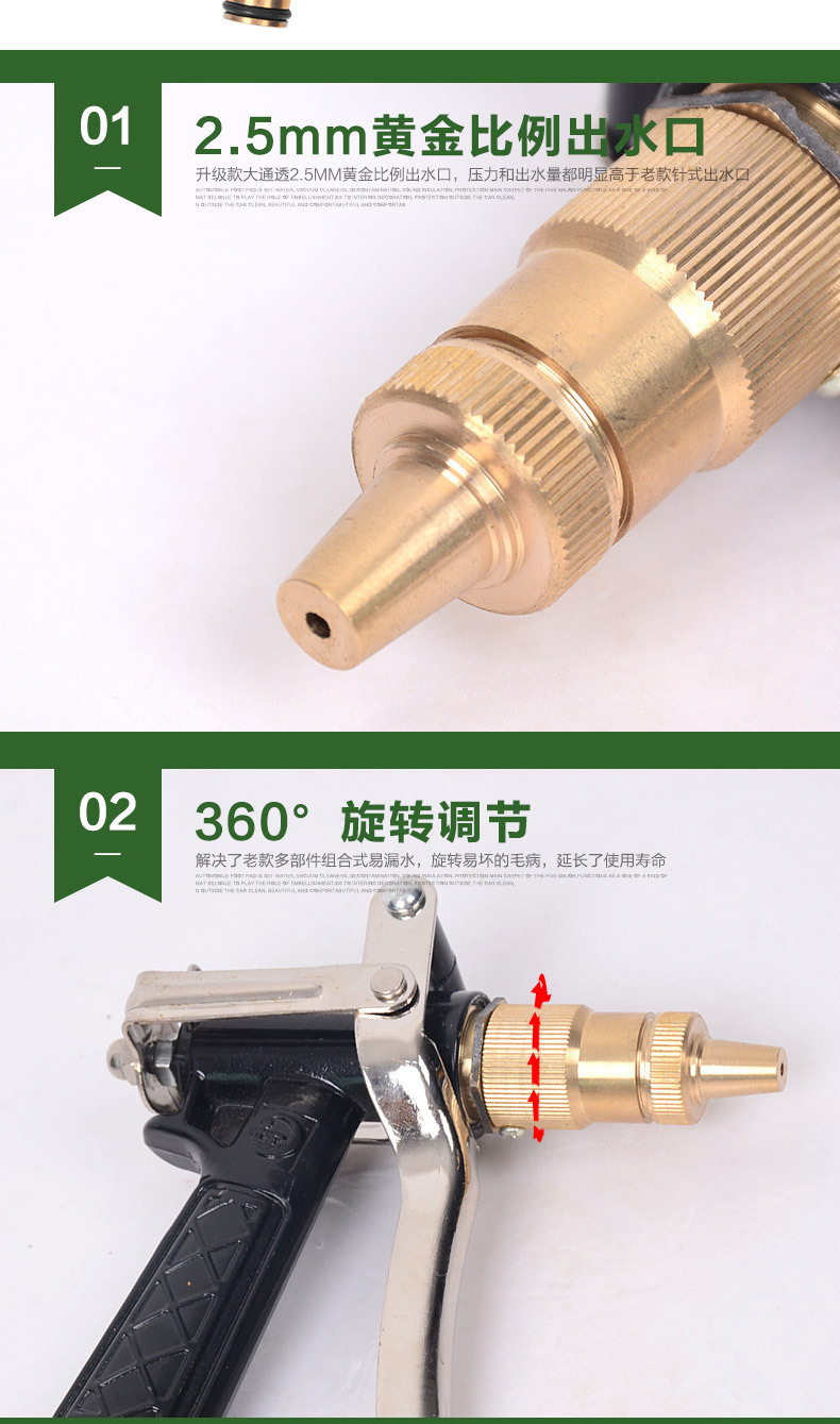 Car Wash Water Gun Head, High-Pressure Water Gun Hose, Household Use, Straight Plug-In Nipple Connector, Specialized for Auto Repair Shops
