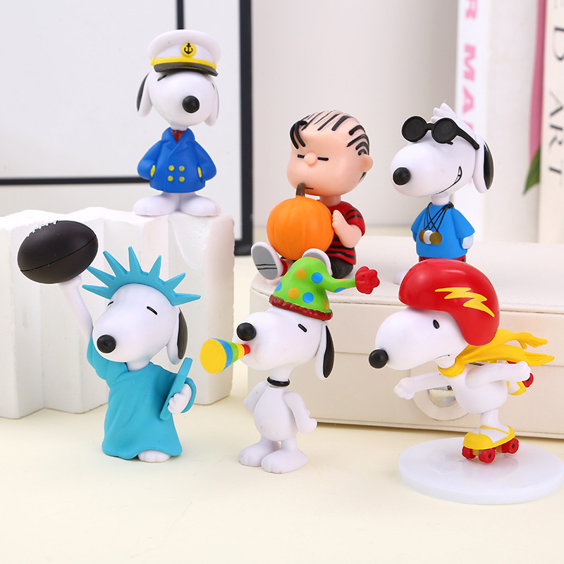 Concert Snoopy Dog Charlie Brown Figure Model Ornament Peanuts Movie Snoopy Doll Play