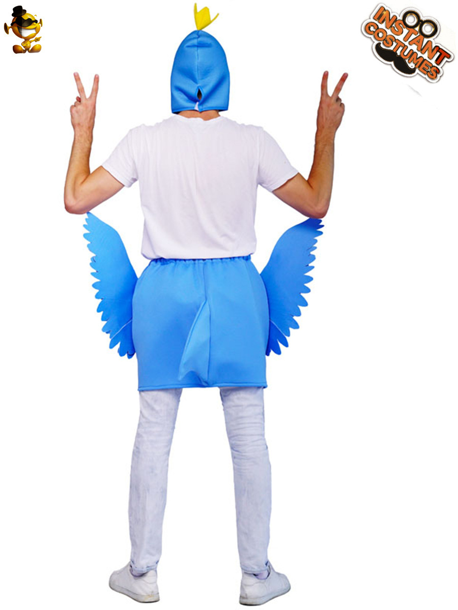 Carnaval de Halloween azul Flamingo cos traje etapa rendimiento divertido ropa para adultos