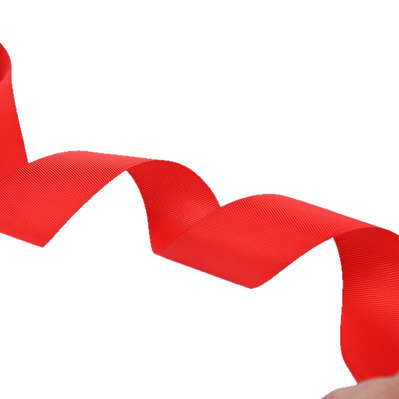 Cinta de hilo rojo directo de fábrica cinta de poliéster cuerda portátil accesorios de ropa cinta de embalaje en la tira de embalaje de borde de stock