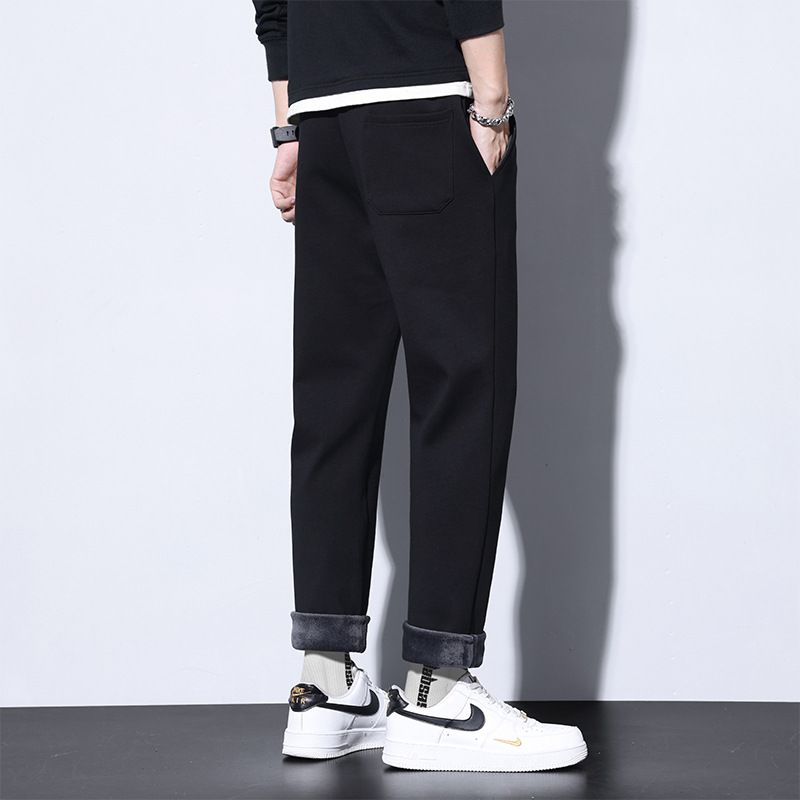 Slim fit adelgazamiento pantalones casuales cómodos de los hombres sueltos elásticos pantalones largos de los hombres de moda de todos los partidos rectos pantalones deportivos hombres