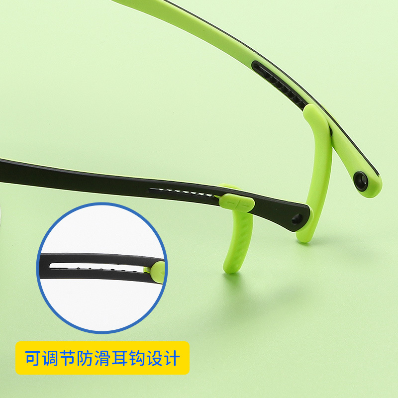 硅膠兒童眼鏡框架批發8-12歲防滑耳鈎鏡腿兒童近視眼鏡框96019