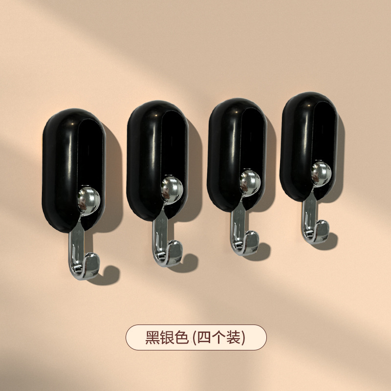 En stock gancho giratorio creativo 2023 gancho pegajoso fuerte detrás de la puerta de soporte de carga sin costuras adhesivo pasillo percha al por mayor