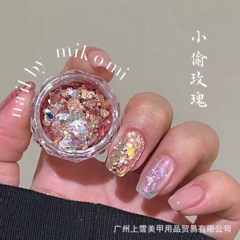 Shangxue•Internet Celebrity Flash Golden Years Series Ultra-Thin Nail Patch Glitter Decoration Thief Rose Old Story Shangxue•Internet Celebrity Flash Golden Years Series Ultra-Thin Nail Patch Glitter Decoration Thief Rose Old Story