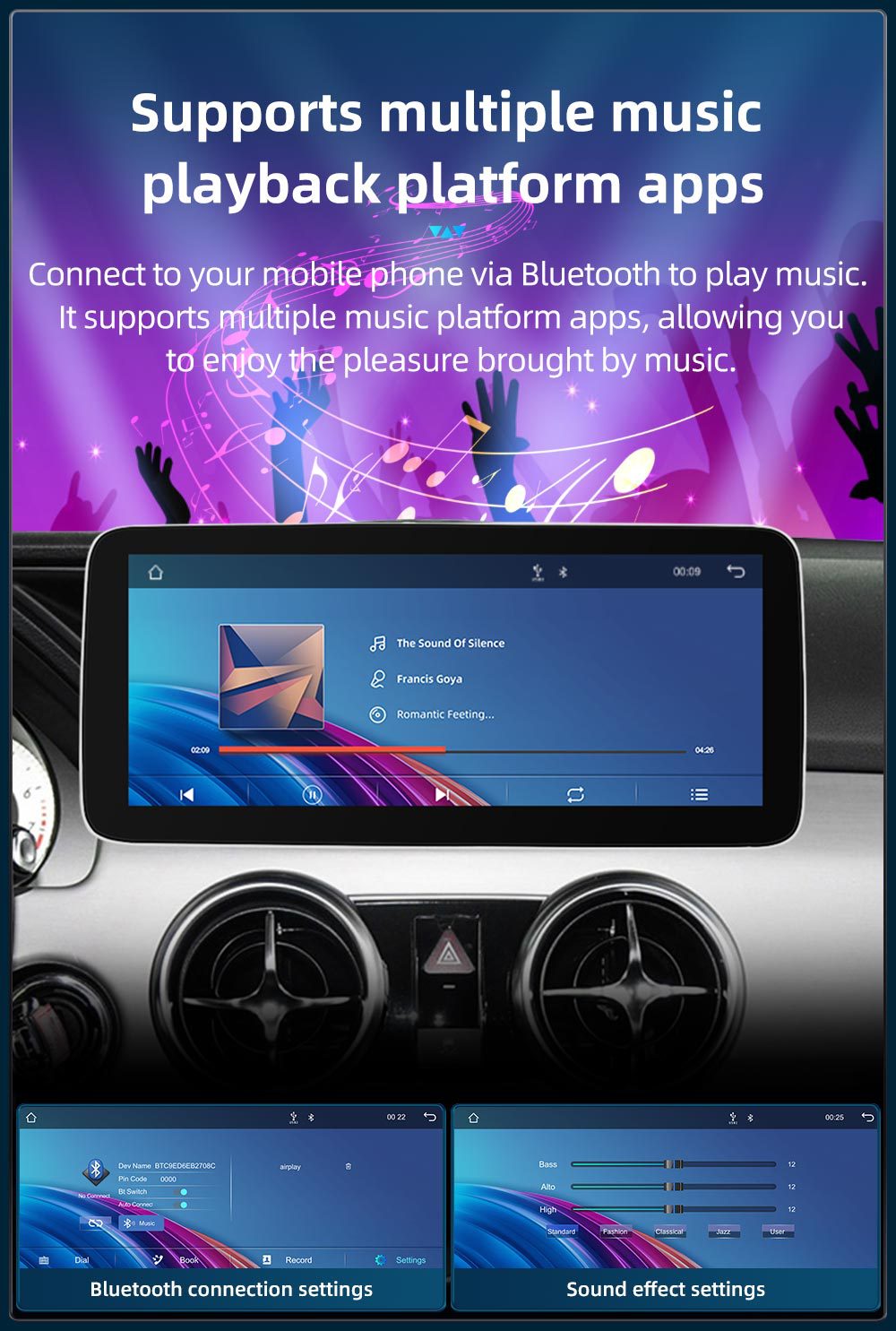 Suitable for Mercedes-Benz Glk X204 (2013-2015) Car Central Control Large Screen Navigation Carplay Player