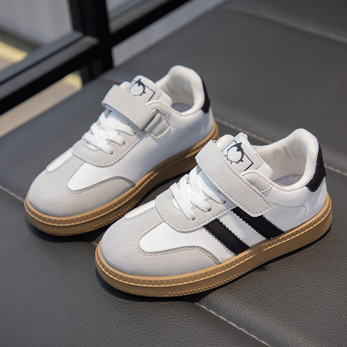 Children's Sports Shoes 2025 Spring and Autumn New Style Unisex Kid Fashion Anti-slip Breathable Student Platform Shoes Soft Sole Military Training Shoes