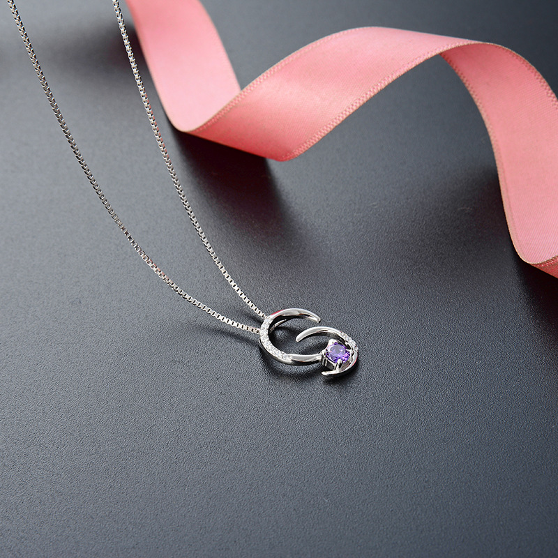 Verano coreano no se desvanece 925 collar de plata esterlina mujer sensación de alta calidad universal estrella y luna cadenas de clavícula joyas transfronterizas al por mayor