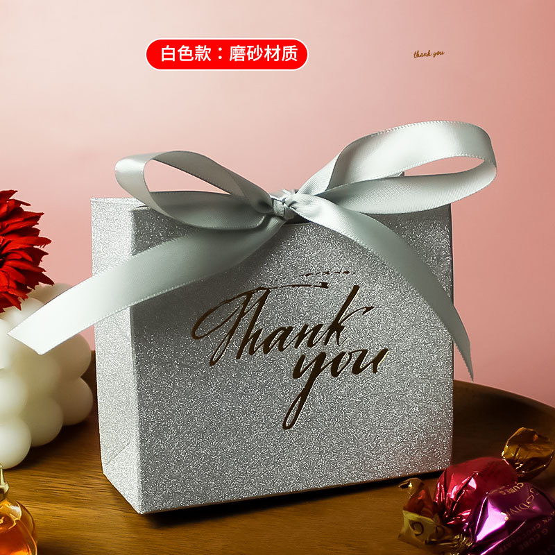 Factory direct sales high-end English letter thankyou hot stamping packaging bag gift bag 11.5*4.5*10 7