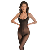 樊蕾 Прозрачное эротическое нижнее белье без соблазнительного сексуального черного открытого киоска чулки женская страсть соединительная сеть униформа пижамы