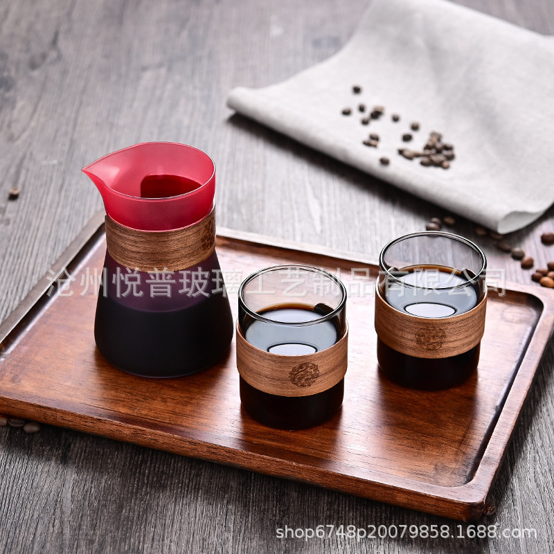 Glass Hand-Brewed Coffee Pot Set Household Drip Coffee Pot Sharing Pot Funnel Coffee Filter Cup Brewing Equipment