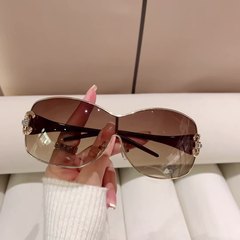 2025新款Y2K大框连体墨镜女时尚镶钻太阳眼镜女跨境欧美外贸批发