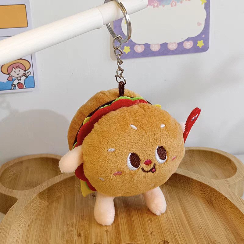 Super Cute Cartoon French Fries, Burgers, Hot Dogs, Plush Keychains, Small Doll Pendants, Dolls, Backpacks, School Bag Accessories Super Cute Cartoon French Fries, Burgers, Hot Dogs, Plush Keychains, Small Doll Pendants, Dolls, Backpacks, School Bag Accessories
