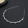 Fashionable crystal from pearl, headband handmade, metal set, European style, wholesale