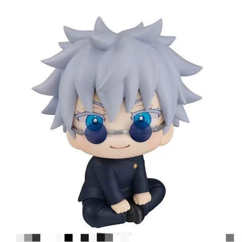 Sitting anime chibi figure, collectible character figures, multiple characters and versions