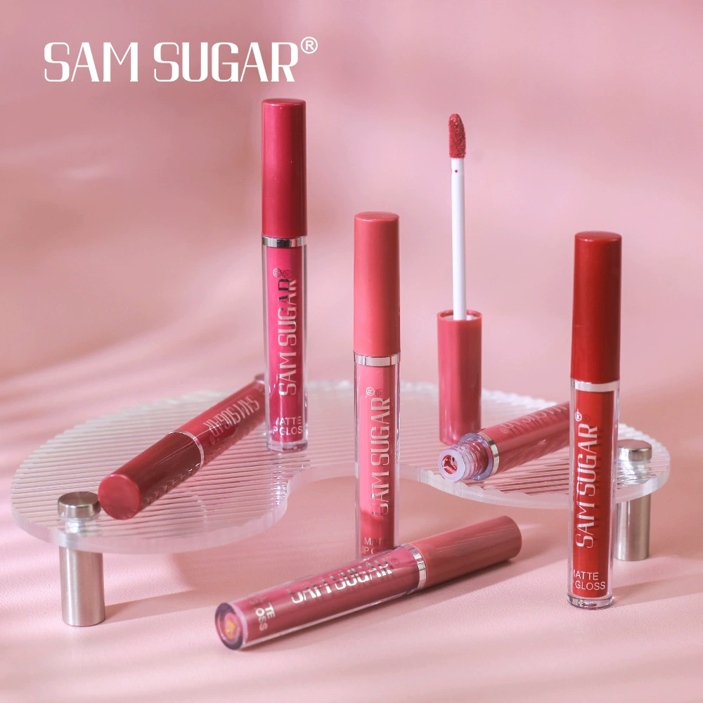 SAM SUGAR водостойкая матовая помада, блеск для губ, набор, прозрачное тонирование, 6 штук