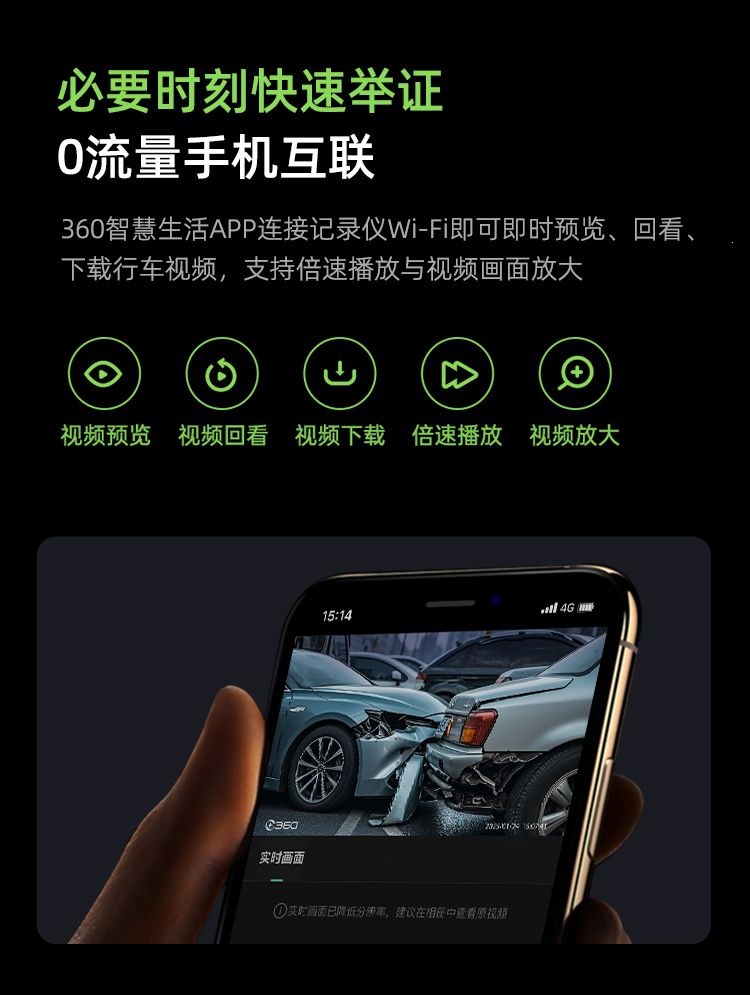 360 Driving Recorder K380 New Generation Ultra-High-Definition Night Vision All-In-One Device with 24-Hour Parking Monitoring New Model