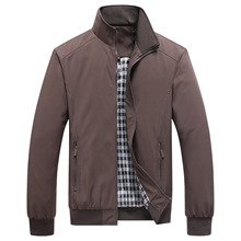 跨境夹克男士休闲商务外套春秋男士纯色轻薄外套大码装一件代发