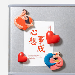 新款可愛冰箱貼創意個性北歐風卡通少女磁吸貼樹脂網紅冰箱貼批發